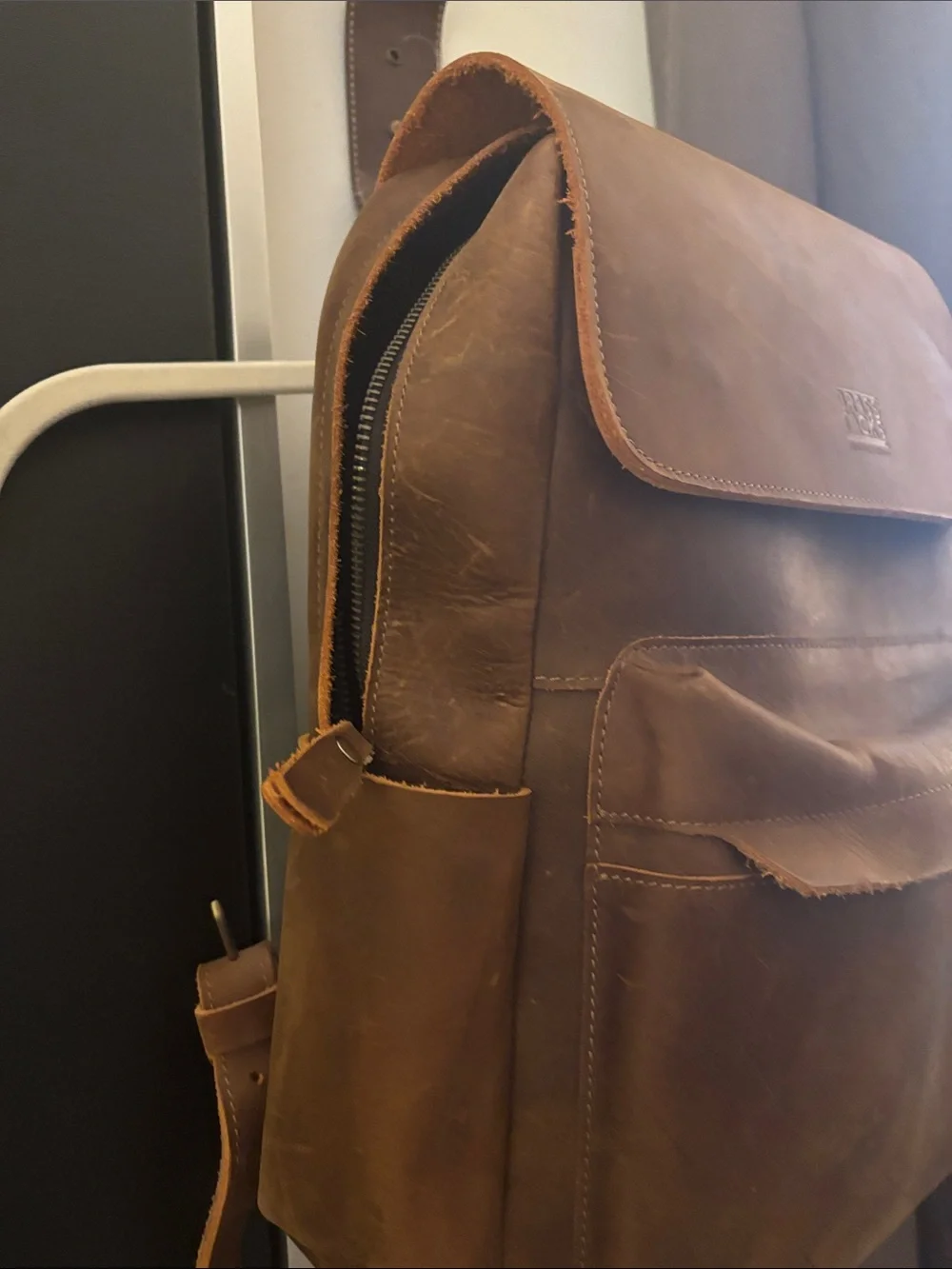 Brown Leather Backpack - Classic Men's Rucksack